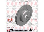 ZIMMERMANN Bremsscheibe 150349120 Vorderachse belüftet 348mm 30mm für BMW