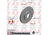 ZIMMERMANN Bremsscheibe COAT Z 320380920 Vorderachse belüftet 256mm 22mm für KIA (DYK) HYUNDAI