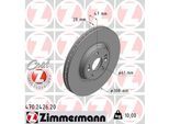 ZIMMERMANN Bremsscheibe COAT Z 470242620 Vorderachse außenbelüftet 308mm 28mm für RENAULT