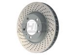 SHW PERFORMANCE Bremsscheibe pfl39981 Vorderachse links gelocht/genoppt 330mm 34mm für Porsche