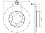 DON Bremsscheibe pcd15212 319mm 28mm für ALFA ROMEO TOYOTA
