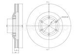 METELLI Bremsscheibe 231200c belüftet 280mm 27mm für ISUZU