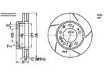 ATE Bremsscheibe 24013201271 Geschlitzt 282mm 32mm für Porsche
