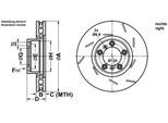 ATE Bremsscheibe 24013601271 Geschlitzt 360mm 36mm für Porsche