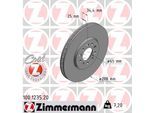 ZIMMERMANN Bremsscheibe 100123520 Vorderachse außenbelüftet 288mm 25mm für VW (SVW) (FAW) VAG