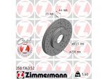 ZIMMERMANN Bremsscheibe SPORT COAT Z 250136352 Vorderachse Gelocht 258mm 23mm für Ford