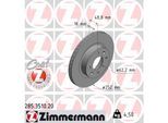 ZIMMERMANN Bremsscheibe 285351020 Vorderachse belüftet 252mm 18mm für HYUNDAI KIA