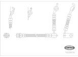 CORTECO Bremsschlauch 19036616 Hinterachse für TOYOTA