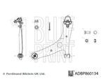 BLUE PRINT Lenker, Radaufhängung adbp860134 Vorderachse links für TOYOTA