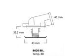 TRISCAN Thermostat, Kühlmittel 86208888 für SSANGYONG DAEWOO Mercedes