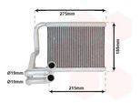 VAN WEZEL Wärmetauscher, Innenraumheizung 82006213 für HYUNDAI