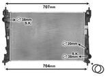 VAN WEZEL Kühler, Motorkühlung 17002312 für Opel ALFAROME/Fiat/LANCI Fiat / LANCIA