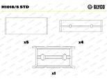 GLYCO Kurbelwellenlager h10185std für Ford