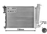 VAN WEZEL Kühler, Motorkühlung 09002059 für Citroën/Peugeot Citroën