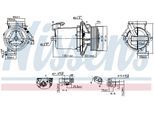 NISSENS Kompressor, Klimaanlage 890172 für NISSAN