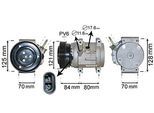 VAN WEZEL Kompressor, Klimaanlage 0800k037 für Opel CHEVROLET