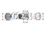 AVA QUALITY COOLING Kompressor, Klimaanlage fdak105 für Ford