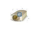 UFI Luftfilter 30b6300 Filtereinsatz 68mm für Mercedes