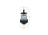 UFI Ölfilter 2528500 Filtereinsatz 173mm für ALFA ROMEO Chrysler