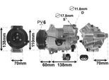 VAN WEZEL Kompressor, Klimaanlage 3700k616 für Opel