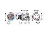 AVA QUALITY COOLING Kompressor, Klimaanlage hdak232 für HONDA