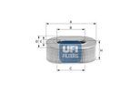 UFI Luftfilter 2792500 Filtereinsatz 60mm für FERRARI
