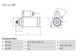 BOSCH Starter 0986027090 für VW