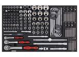 SONIC EQUIPMENT Werkzeugmodul Kombinationssatz 1/4 3/8 und 1/2 SFS-M 160-tlg. 316001