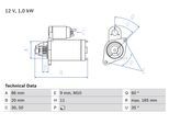 BOSCH Starter 0986027030 für Ford