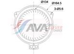 AVA QUALITY COOLING Innenraumgebläse to8811 für TOYOTA