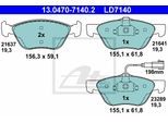 ATE Bremsensatz, Scheibenbremse ijzjsggri7 Vorderachse belüftet 284mm 22mm für Opel Fiat Vaughall