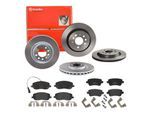 BREMBO Bremsensatz, Scheibenbremse Bremsensatz-Vorn und Hinten sg00000eb7 Hinterachse innenbelüftet 305mm 28mm für Opel SAAB Fiat Vaughall