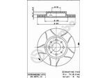 BREMBO Bremsensatz, Scheibenbremse Bremsensatz-Vorn und Hinten sg00000egt Vorderachse innenbelüftet 257mm 11mm für ALFA ROMEO ABARTH LANCIA Fiat Ford