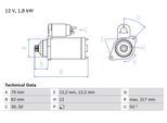 BOSCH Starter 0986026330 für VW