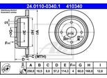 ATE Bremsensatz, Scheibenbremse Bremsensatz-Hinterachse ijzjsgl4t0 Hinterachse voll 258mm 10mm für CHEVROLET