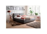 P & B , Anthrazit , Textil , Birke, Buche , vollmassiv , 180x200 cm , Reach , individuelle Liegehärteeinstellung ,