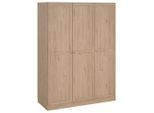 P & B , Eichefarben , Holzwerkstoff , Holzoptik , 5 Fächer , 147x200x61.7 cm ,