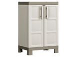 Keter , Taupe, Beige , Kunststoff , 2 Fächer , 65x97x45 cm , TÜV-geprüft, GS-geprüft , Gartenmöbel, Gartenmöbelzubehör, Gartenschränke