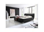 P & B , Schwarz , Holz , 180x200 cm , Reach , Schlafzimmer, Betten, Polsterbetten
