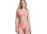 Bikini-Hose ROXY "Wavy Baby Classic", Damen, Gr. L, US-Größen, orange (rot orange), Obermaterial: 77% Polyester, 13% Nylon, 10% Elasthan., Badehosen Bikini-Hose