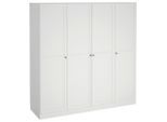 P & B Drehtürenschrank, Weiß, Holzwerkstoff, 9 Fächer, 195.5x200x61.7 cm, Schlafzimmer, Kleiderschränke, Drehtürenschränke