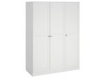 P & B Drehtürenschrank, Weiß, Holzwerkstoff, 5 Fächer, 147x200x61.7 cm, Schlafzimmer, Kleiderschränke, Kleiderschränke 3-türig