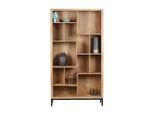 Livetastic Regal, Natur, Metall, Mangoholz, Holz, 13 Fächer, 100x186x36 cm, Holzmöbel, Holzregale, Bücherregale Holz
