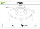 VALEO Bremsscheibe 673365 Hinterachse voll 262mm 10mm für KIA (DYK) HYUNDAI (BEIJING)