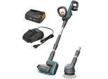 Gardena AquaBrush Universal 03/18V P - Akku Bodenreiniger + Bürste - mit Starterkit 18V - 2.5Ah