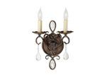 Elstead Lighting , Bronzefarben , Metall, Glas , 22.9x29.8x22.9 cm , Grüner Punkt, RoHS , Beleuchtung, Innenleuchten, Wandleuchten, Wandleuchten