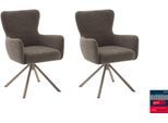 4-Fußstuhl MCA FURNITURE, taupe, taupe, taupe, B:60cm H:88cm T:66cm, Polyester, Stühle, Taschenfederkern, 360 drehbar