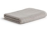 Handtuch MÖVE "Soft Silence Uni mit Prägeetikett", silber grau, B:50cm L:70cm, Frottier, Walkfrottier, Handtücher