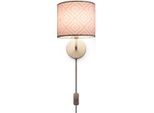 PACO HOME Wandleuchte "Luca Stella", weiß (rosa), Ø 18cm H: 26,5cm, Leuchten, Wandleuchte Vintage E14 Wohnzimmer Lampenschirm Retro Modern Textil, Wandleuchte