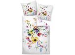 Bettwäsche JANINE "modern art S42129", bunt (multicolor), B/L: 155cm x 220cm, 1 Stk., 1 Stk., Mako-Satin, B/L: 80cm x 80cm, Mako-Satin, Obermaterial: 100% Baumwolle, Bettwäsche, Bettwäsche, mit Reißverschluss